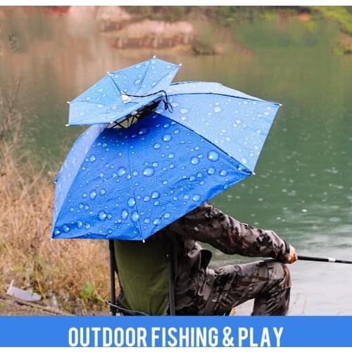 Sun Shade Fishing Cap Outdoor Sport Umbrella Hat Hiking Camping Headwear Cap Head Hats Camouflage Foldable Sunscreen Umbrella Ha