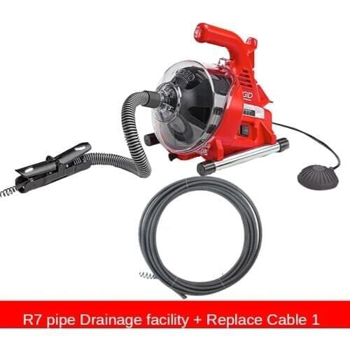 220V Autofeed Electric Sewer Pipe Dredging Machine Toilet Kitchen 19-38Mm Pipe Cleaning Machine Pipe Dredger Drain Cleaner 120W