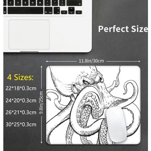 Terror From The Deep Mouse Pad DIY Print Cushion Octopus Tattoo Tat Ink Scuba Diver Navy Kraken Scary Christmas
