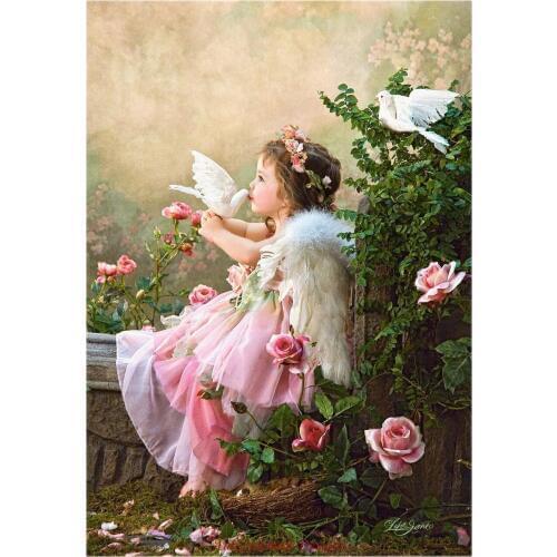 Embroidery Counted Cross Stitch Kits Needlework - Crafts 14 ct DMC color DIY Arts Handmade Decor - Angel Kisses