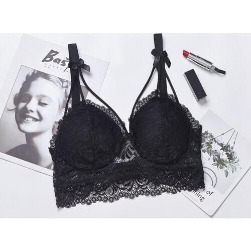 Hot Sale Wireless Push Up Bra Women Lace Bralette Padded Plus Size Bra Sexy Lingerie Black White Blue Green Wine Red Bra New
