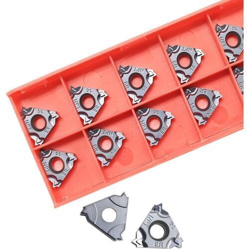 10PCS Thread 16ER 14NPT 60 angle 16ERM 16IRM Thread Turning Tool Tungsten Carbide Insert Threading Lathe Cutter Tool