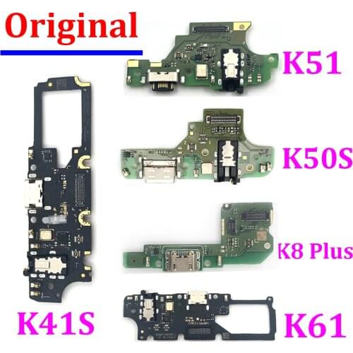 100% Original For LG K22 K51S K41S K51 K61 K8 Plus K50S USB Micro Charging Port Dock Connector Microphone Board Flex Cable