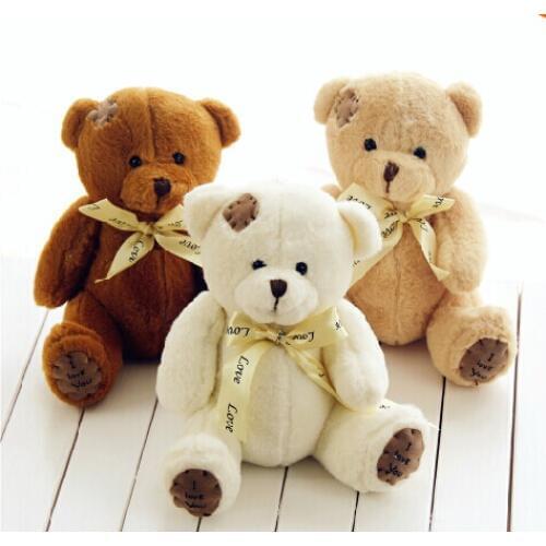 18cm High Quality Super Kawaii Cute Lovely Teddy Bear Plush Toys & Stuffed Dolls Wedding Decoration Baby Toy Baby Gift