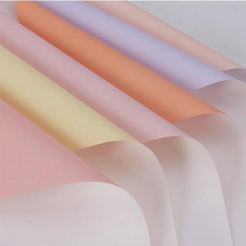 20 Sheets Double Color Korean Style Flower Wrapping Paper Floral Bouquet Wraps Gift Packaging Supplies Material,23'' X 23