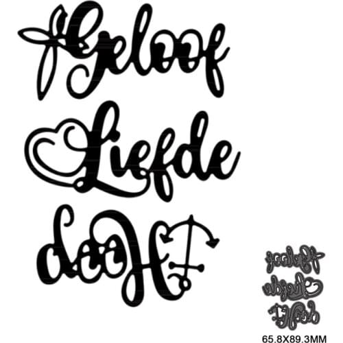 3 pcs Metal cutting die cut mold letter for Christmas scrapbooking paper card making photo album craft template mold 2021