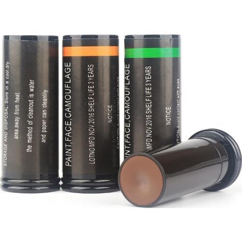 3pcs Military Woodland Camouflage Oil Suit Cream Body Face Paint Tube Stick Outdoor Field Camouflage Hunting Game Supplies3