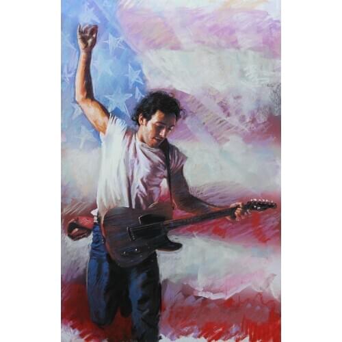 JMINE Div 5D singers Bruce Springsteen Guitar Music Full Diamond Painting kits art Portrait 3D paint by diamonds