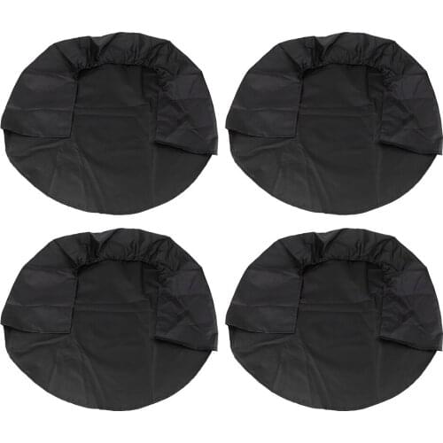 4pcs 32 Inch Wheel Tire Covers Wheel Protective Covers for RV Truck Car Camper Trailer Black