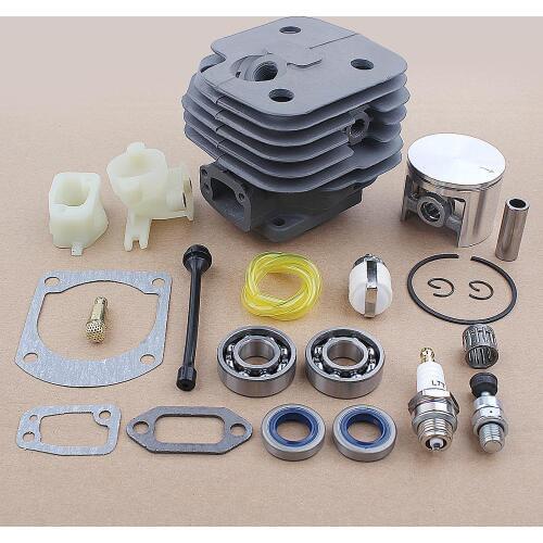 52mm Big Bore Cylinder Piston Kit For Husqvarna 162 266 266SE Chainsaw 501 68 55-71 w Crank Brearing Oil Seal Intake Manifold