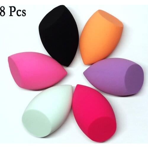 8pcs Oblique Cute Beauty Egg Makeup Sponge For Women Blending Face Liquid Foundation Cream Make Up Facial Cosmetic Powder Puff