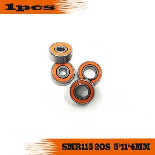 Free shipping 1PCS SMR115 2OS 5x11x4mm CB ABEC7 Stainless Steel Hybrid Ceramic Fishing Reel Bearings SMR115-2RS
