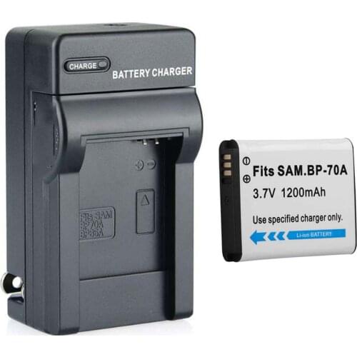 BP-70A BP70A Battery + wall charger for SAMSUNG AQ100, DV150F, ES65, ES67, ES70, ES71,ES73,ES74,ES75,ES80,MV800 ES90