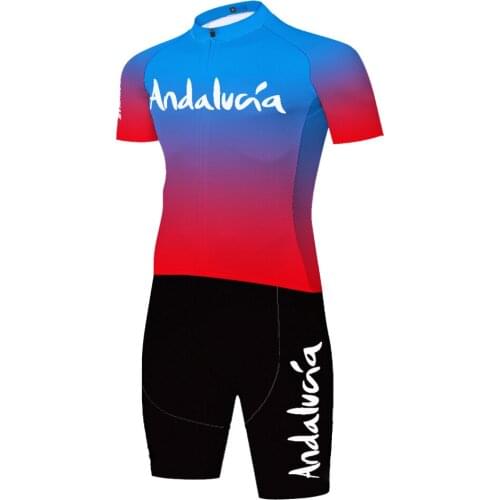 Andalucia One-Piece Skinsuit Maillot Ropa Completo Estivo Equipamento Macacao Feminino Uniforme Ciclismo Hombre Jersey Ciclismo