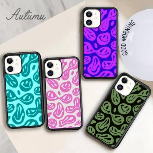 Melted Smiles Phone Case for iPhone 11 12 Pro Max mini X XR XS SE 2020 5 6S 7 8 Plus Samsung Galaxy S8 S9 S10 Cover shell