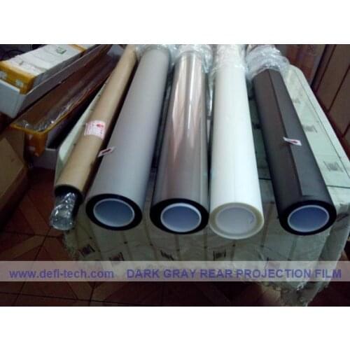 DfLabs 2 square meter (1.524 m * 1.33 m ) transparent color rear adhesive projection screen film the best quality in China