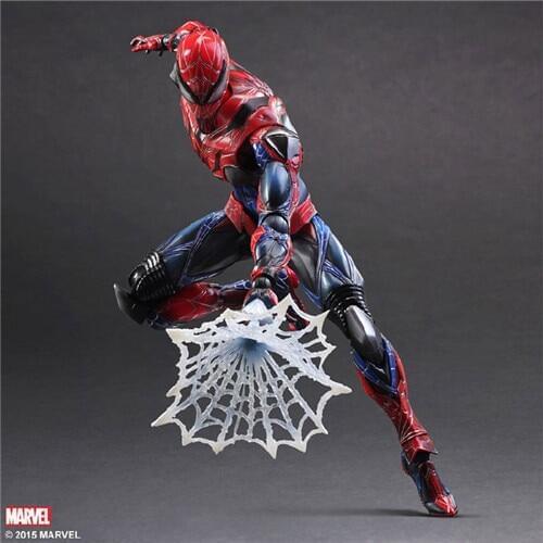 Play Arts 28cm Marvel Spiderman Super Hero Spider Man : Homecoming Action Figure Toys