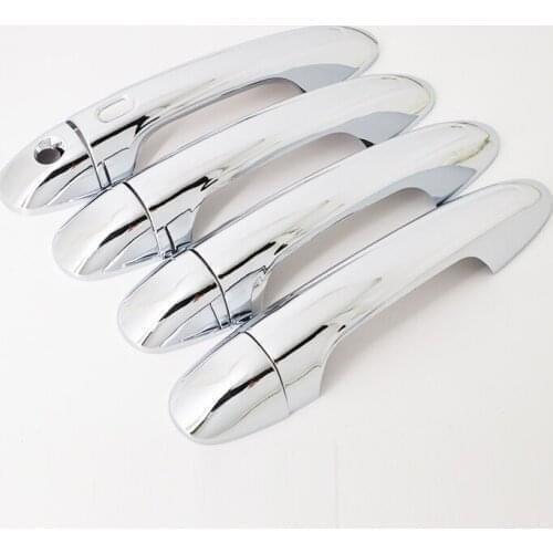 Chrome silver Side Door Handle Covers Trims For Toyota Innova AN140 2016-2019 2017 2018