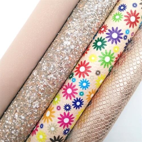 BEIGE Glitter Fabric, Weaving Faux Fabric, Lace Synthetic Leather Sheets For Bow A4 21x29CM Twinkling Ming XM816