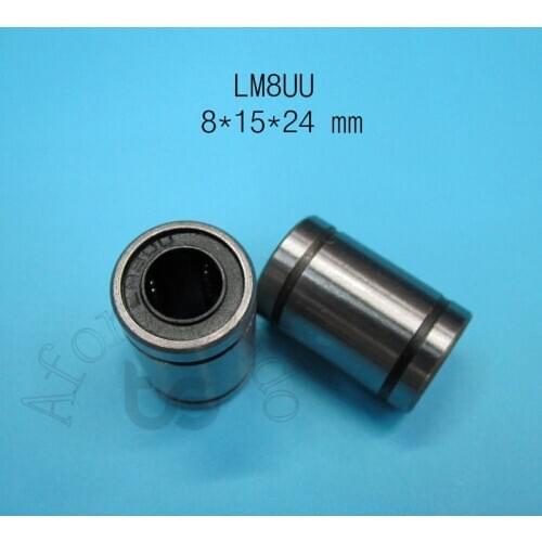 LM8UU bearing 8*15*24(mm) free shipping 10pcs/lot LM8UU 8mm Linear Ball Bearing Bushing 8mmx15mmx24mm for 3d printer parts