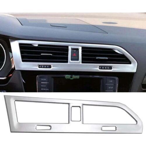 ABS Matt Middle Console Air Vent Outlet Cover Trim 1Pcs For VW Tiguan 2nd Gen 2016 2017
