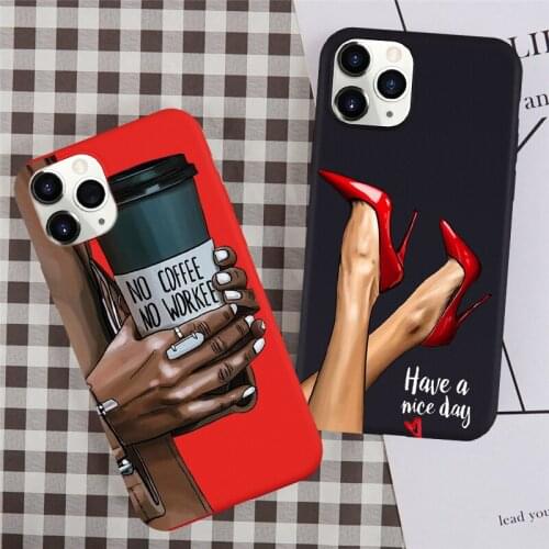 JAMULAR Fashion Girl Woman Phone Cases For iPhone 11 Pro XS MAX 7 X XR SE 2020 8 6 Plus Cartoon Candy Soft Silicone Cover Fundas