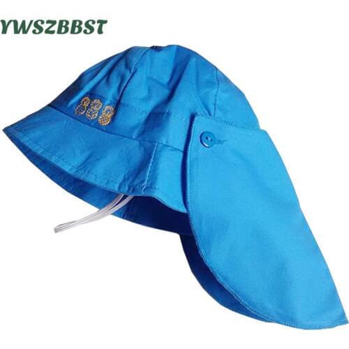 New Summer Boys Girls Sun Hat Autumn Kids Beach Cap Baby Bucket Hats Children Beanies with Shawl Set Accessories