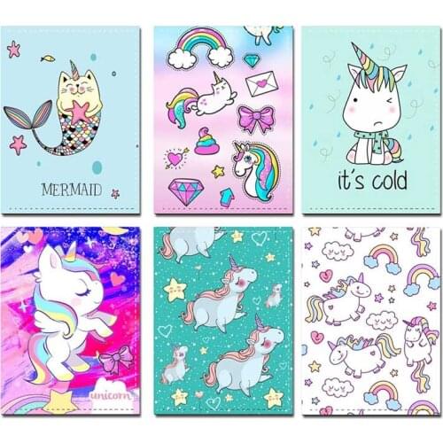 New Travel Accessories Passport Holder PU Leather Cute Mermaid Unicorn Travel Passport Cover Case High Quality Card ID Holders