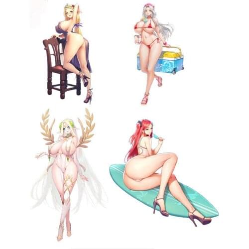 Sexy Anime Girls Car Body Car Sticker Pvc Figure Decal Good Quality Waterproof Sun Protection Anti-UV Apply To Car Window window