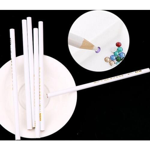 5Pcs Professional Wax Dotting Pen DIY Nail Art Rhinestones Gems Picking Crystal Tools Pencil Pen Easily Pick Up Pen Manicure
