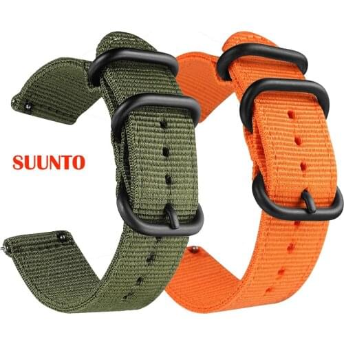 Nylon Watch Strap For Suunto9 Spartan Sport HR 24MM Watch Band Suunto 9 Baro Quick Release Strap Traverse Canvas men Watchband