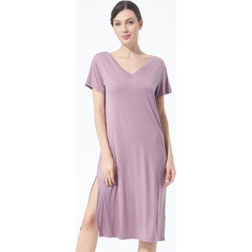 Sexy Women Night Dress Loose Lingerie Nightgown Plus Size V-Neck Sleepwear Summer Cotton Nightwear Oversize 2XL-7XL Sleep Shirt