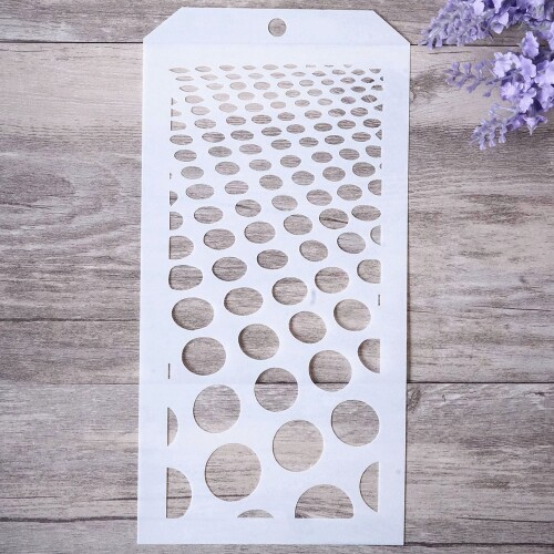 12*24 cm DIY Craft Vertigo Polka Dot Stencil for Painting Scrapbooking Stamping Stamps Album Decorative Embossing Paper Cards