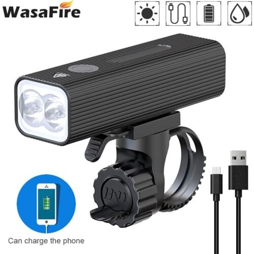 1000 Lumens Bicycle Light T6/L2 Bike Front Light Power Bank USB Recharegable MTB Headlight Flashlight Waterproof Cycling Lantern