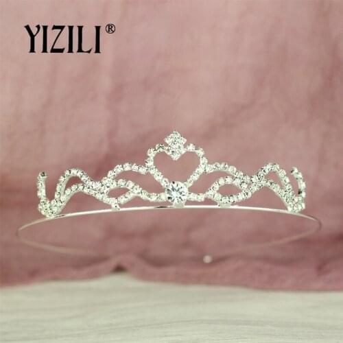 YIZILI New Kids Girls Twinkle Princess Crown tiaras and crowns Bridal Princess Prom Accessiories Princess Prom hair jewelry C042