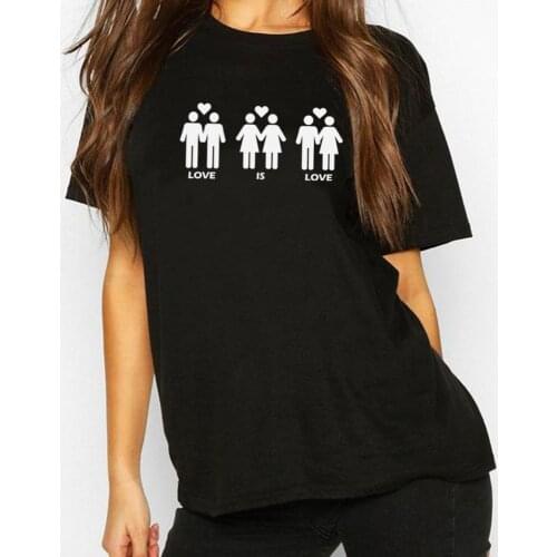 Love Is Love Lgbt Pride Tshirt Gay Pride Casual Loose Short Sleeve Graphic T Shirts Women Lesbian T-shirts Lgbt Tops Clothes