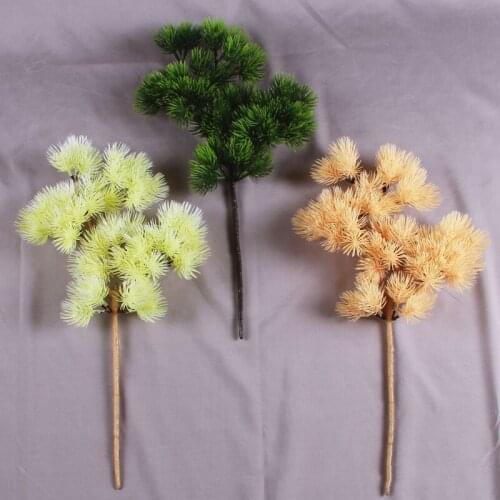 1pc Plastic Pine Tree Branch Artificial Pinaster Cypress Grass Wedding Wreath Material Home Decor Plants