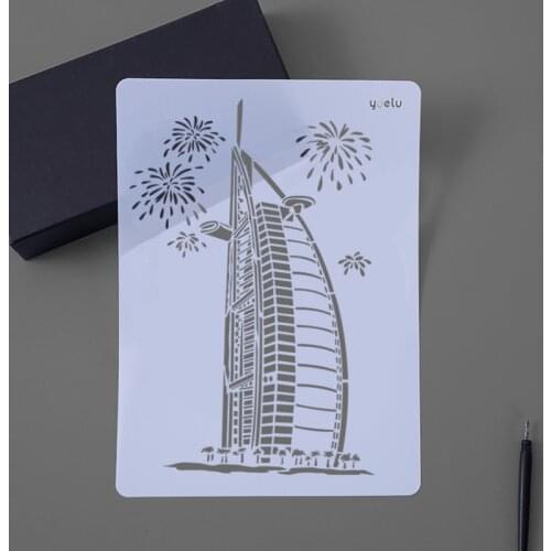 1pc Creative Openwork Template Engraving Drawing Stencil Scrapbooking Album Decorative Embossing Template Drawing