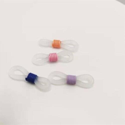 20pcs/Set Color Acrylic Glasses Frame Rubber Non-Slip Connector Diy Jewelry Discovery Connector Sunglasses Accessories Wholesale