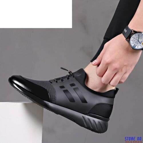 2021 Mens Sneakers Quality Shoes 6CM Increasing British Shoes New Summer Casual Height Breathable Sport Office Shoes Men