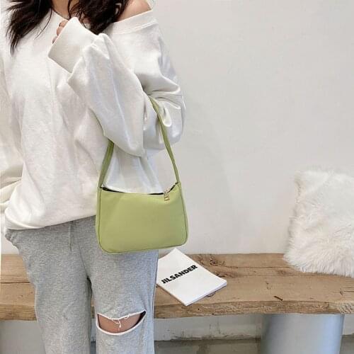 2021 Ladies Fashion Handbag One-shoulder Pu leather Underarm All-atch Messenger Bag Korean Style Bright Small Square Bag Sac