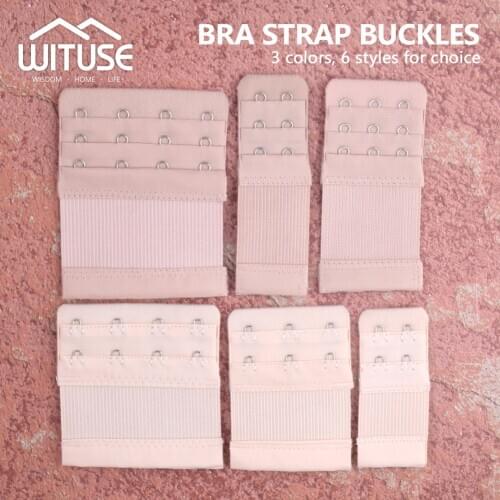 6 Pcs 2/3 Rows 2/3/4 Hooks Bra Extenders set Ladies Clasp Strap Women Bra Strap Extender Prolong Tools 3 Colors Black White Nude