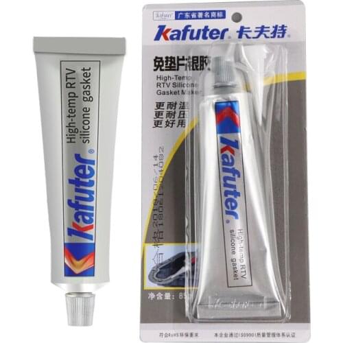 85g high quality Kafuter K-583 silicone silver flat sealant waterproof, oil-resistant and heat-resistant car engine special glue