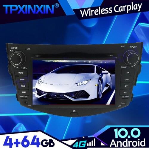 Android 10.0 4G+64G For Toyota RAV4 2006-2012 Car PX6 IPS Carplay Tape Recoder Multimedia Player Head Unit Navi GPS Auto Radio