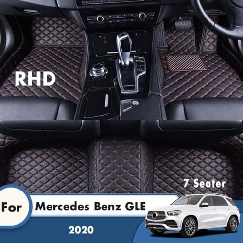 RHD Custom Car Floor Mats For Mercedes Benz GLE 2020 7 Seater Styling Carpets Auto Accessories Interior Decoration Cover Rugs