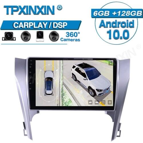 6G+128GB For Toyota Camry 2012-2015 Android 10 360 HD Auto Surround View Camera Car Multimedia Player Stereo Radio GPS Navigtion