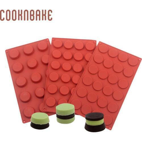 COOKNBAKE Silicone mold for cake pastry baking round bisciut cookies mould handmade soap jelly pudding form cake decoration