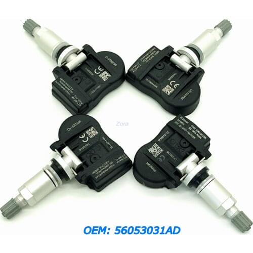 Best Quality 4Pcs/Lot 56053031AD Tire Pressure Sensor TPMS For Chrysler 300C Voyager Sebring Grand Voyager 433HMZ