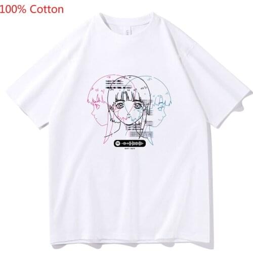 ASCII Serial Experiments Lain T-Shirt Men Glitch Iwakura Manga Weeb Girl Sci Fi Harajuku Tee Shirt Crew Neck Short Sleeve Tshirt
