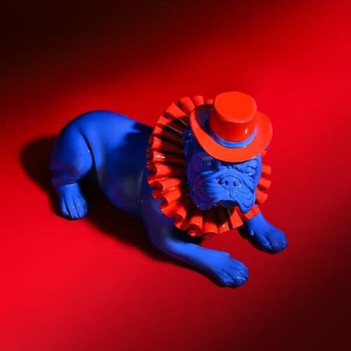 Nordic Creative TV Cabinet Wine Cabinet Decoration Boer Dog Painted Decoration Home Living Room Decoration Ornaments